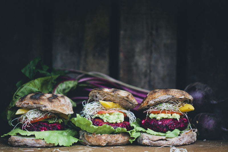 grilled beet burgers